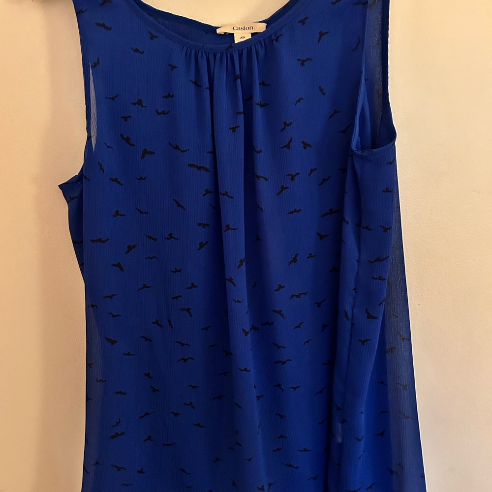 Caslon XS Blue Relaxed Tank Top